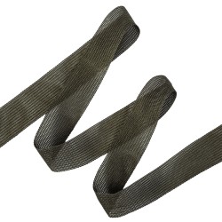 Окантовочная лента-бейка, цвет Тёмно-Серый 22мм (на отрез)  в Мелеуз