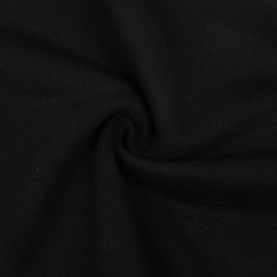 Ткань Футер 3-х нитка, Петля, цвет Черный (на отрез)  в Мелеуз