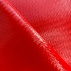 Ткань ПВХ 600 гр/м2 плотная, Красный (Ширина 150см), на отрез  в Мелеуз
