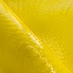 Ткань ПВХ 600 гр/м2 плотная, Жёлтый (Ширина 150см), на отрез  в Мелеуз