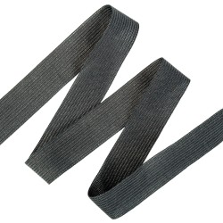 Окантовочная лента-бейка, цвет Чёрный 22мм (на отрез)  в Мелеуз