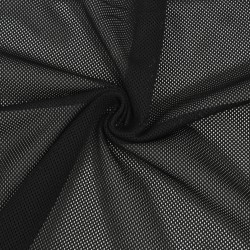 Трикотажная Сетка 75 г/м2, цвет Черный (на отрез)  в Мелеуз