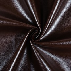 Ткань Дерматин (Кожзам) для мебели, цвет Темно-Коричневый (на отрез)  в Мелеуз