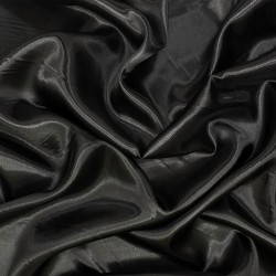 Ткань Атлас-сатин, цвет Черный (на отрез)  в Мелеуз