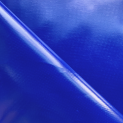 Ткань ПВХ 450 гр/м2, Синий (Ширина 160см), на отрез  в Мелеуз